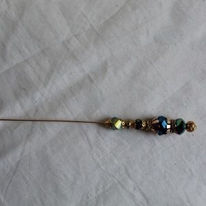 Glass Aurora Borealis Beads Hat Pin or Lapel Pin